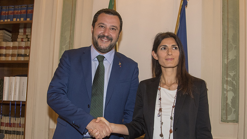 Raggi: “Salvini chiacchierone, non ha fatto nulla per Roma”