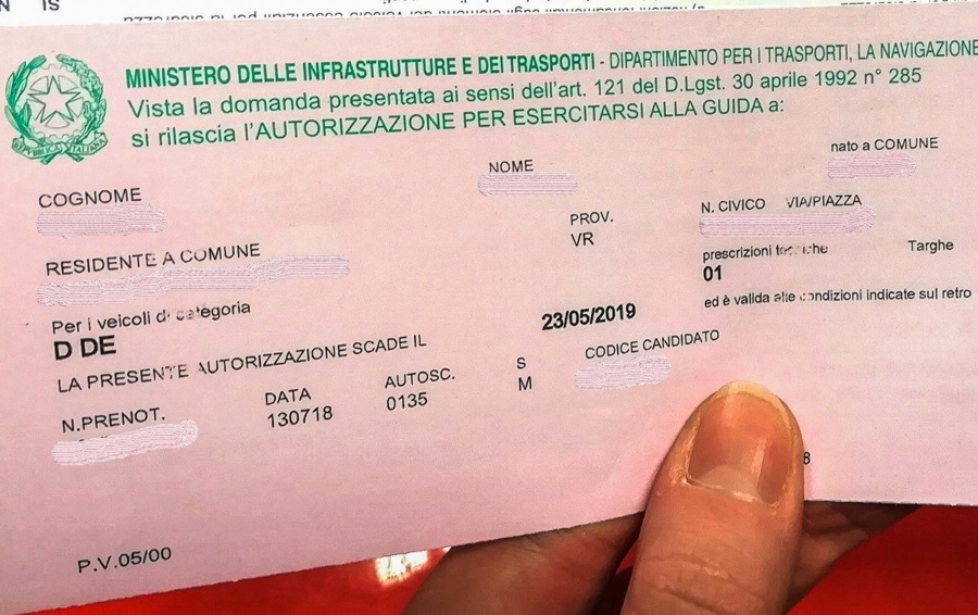 Fogli Rosa, ci sarà proroga fino a fine emergenza